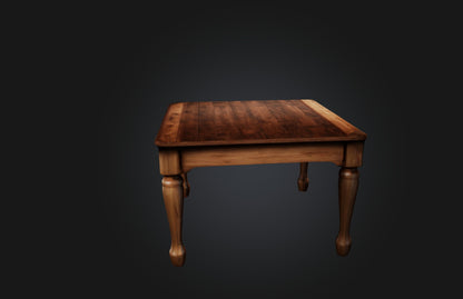 3D model Realistic Wooden Table VR / AR / low-poly