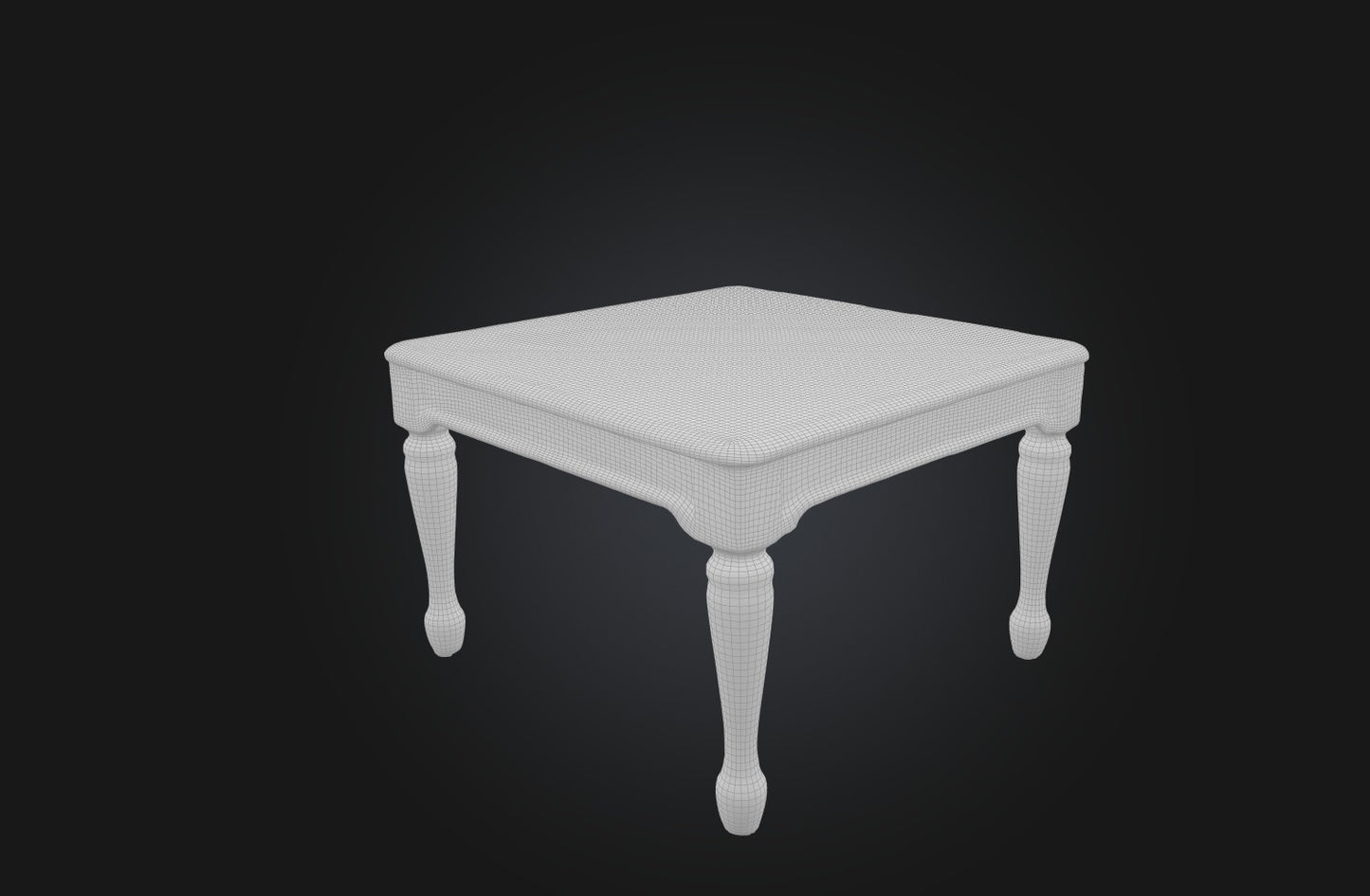 3D model Realistic Wooden Table VR / AR / low-poly