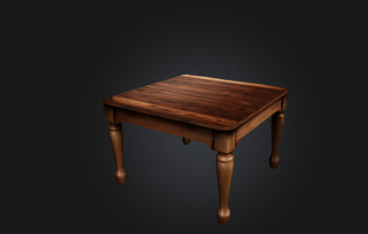 3D model Realistic Wooden Table VR / AR / low-poly