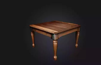 3D model Realistic Wooden Table VR / AR / low-poly
