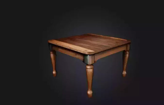3D model Realistic Wooden Table VR / AR / low-poly