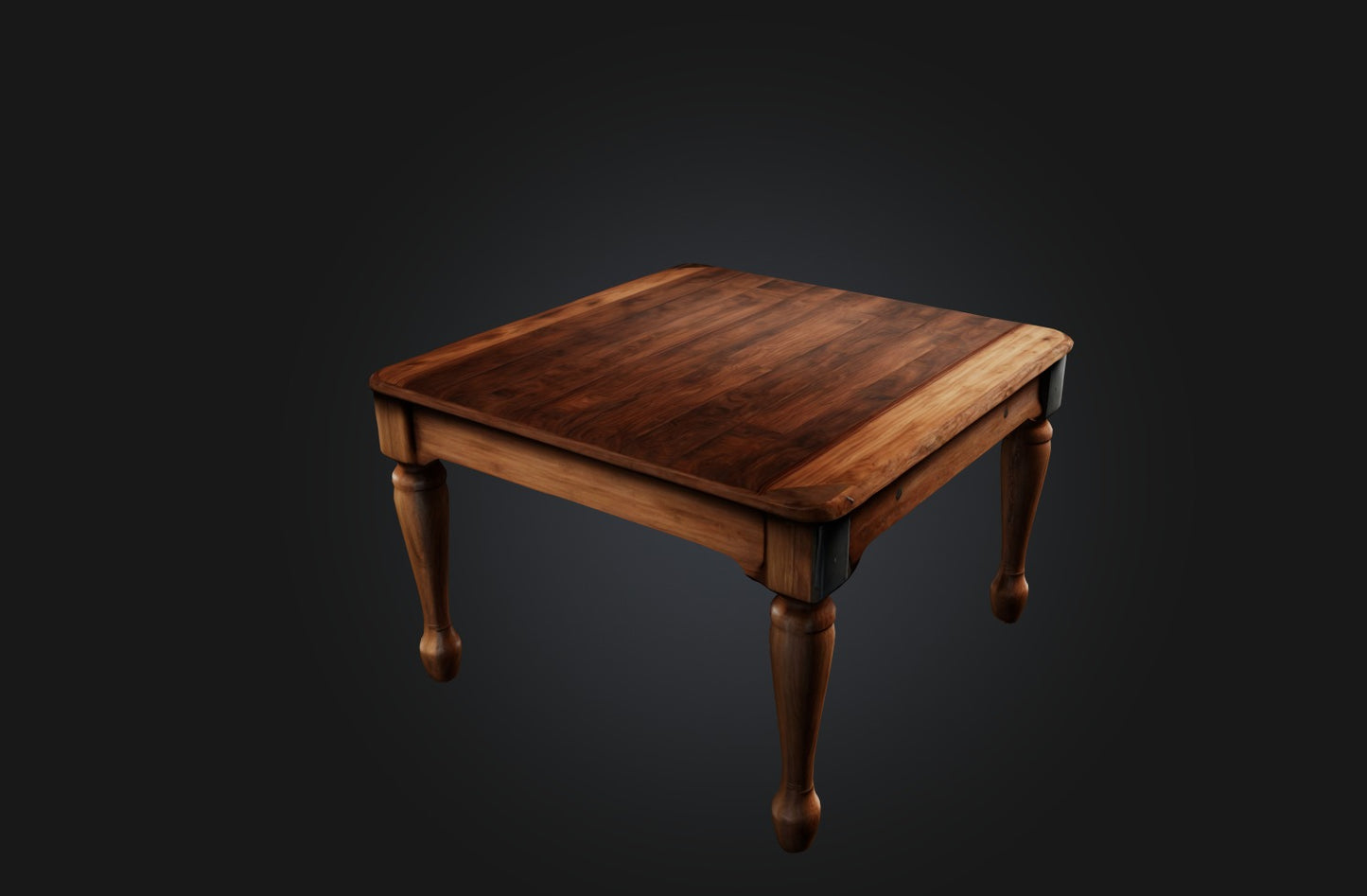3D model Realistic Wooden Table VR / AR / low-poly