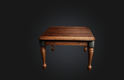 3D model Realistic Wooden Table VR / AR / low-poly