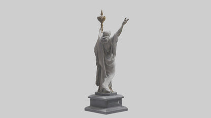 3D model Rebirth of Freedom statue model VR / AR / low-poly