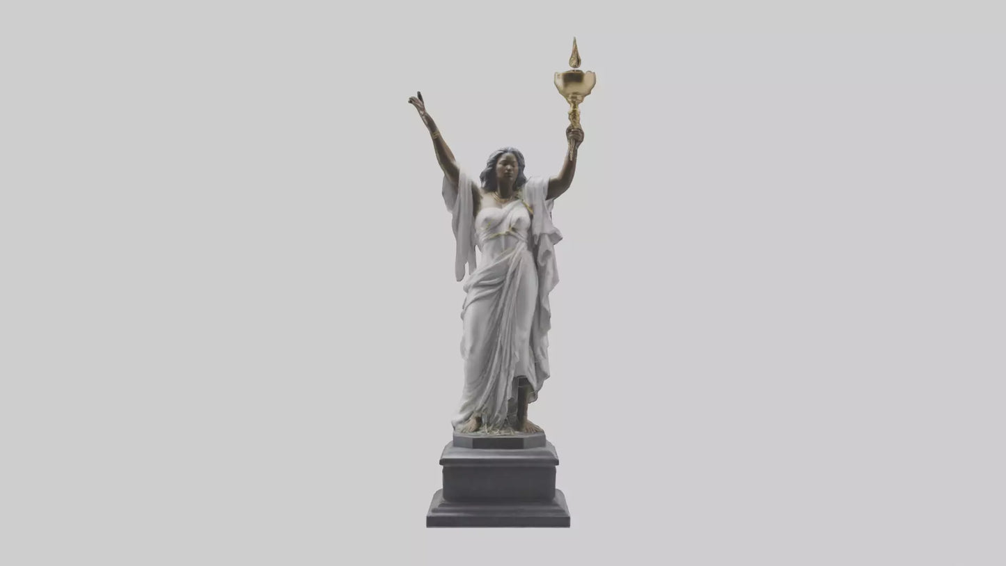 3D model Rebirth of Freedom statue model VR / AR / low-poly