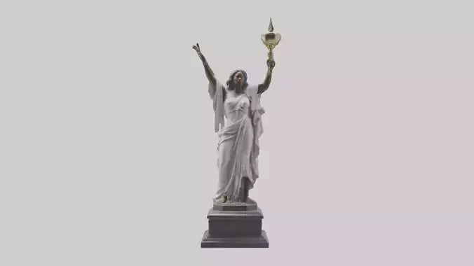 3D model Rebirth of Freedom statue model VR / AR / low-poly