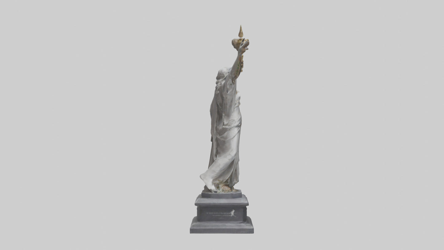 3D model Rebirth of Freedom statue model VR / AR / low-poly