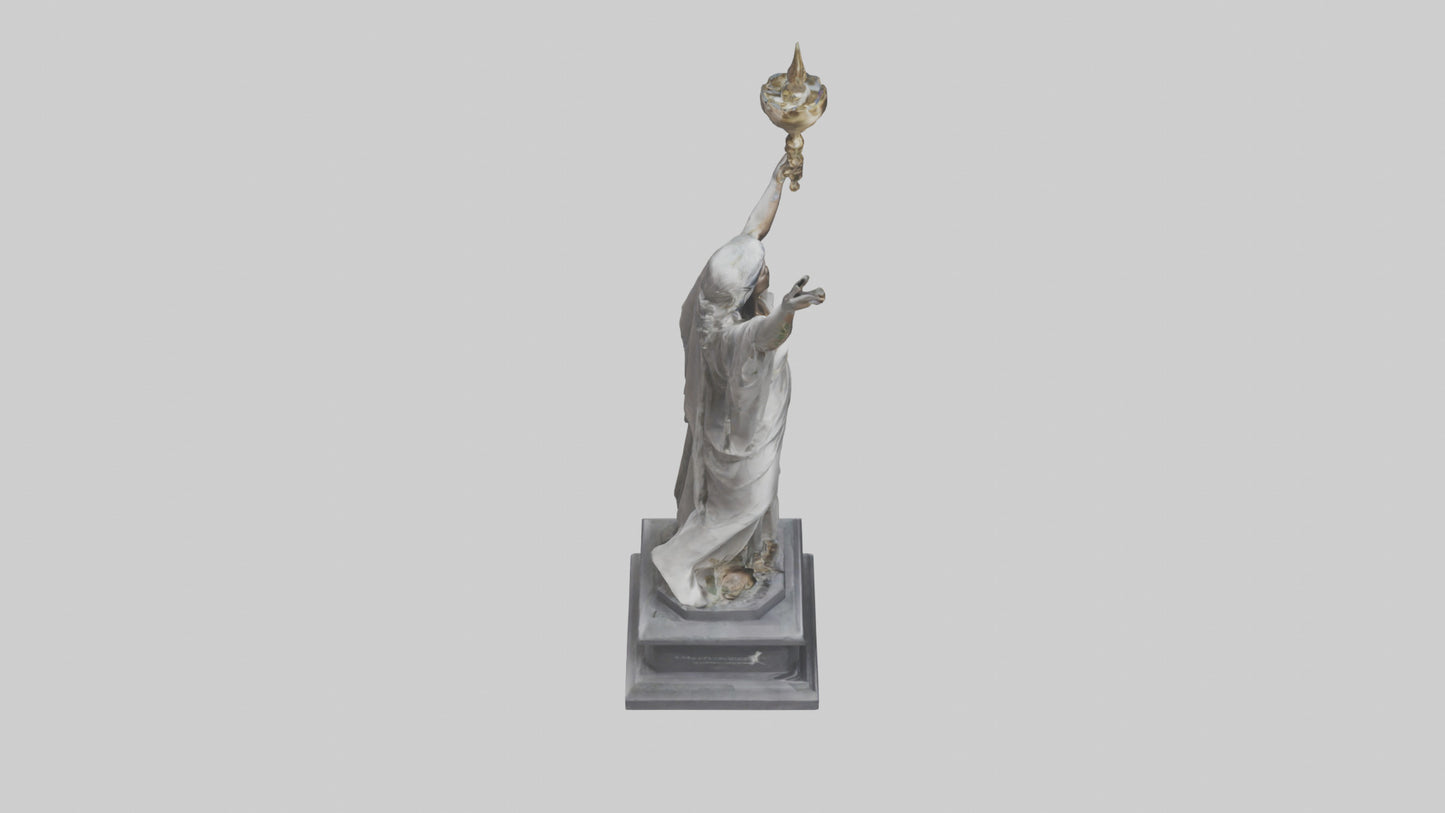 3D model Rebirth of Freedom statue model VR / AR / low-poly