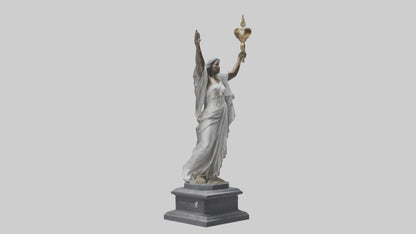 3D model Rebirth of Freedom statue model VR / AR / low-poly