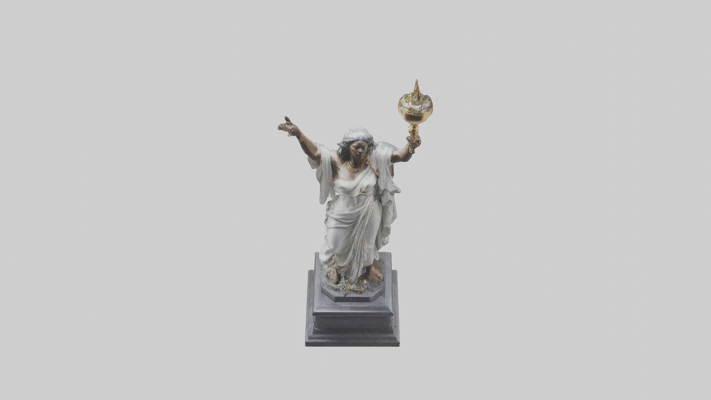 3D model Rebirth of Freedom statue model VR / AR / low-poly