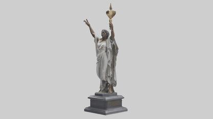 3D model Rebirth of Freedom statue model VR / AR / low-poly