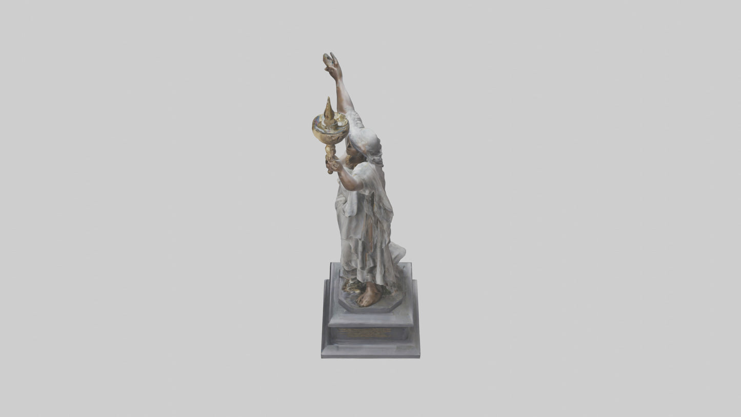 3D model Rebirth of Freedom statue model VR / AR / low-poly