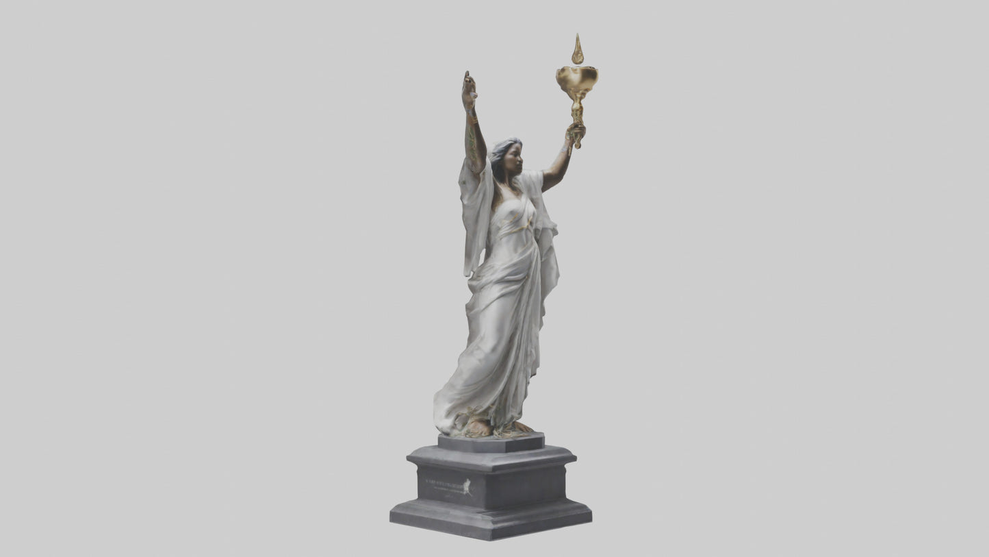 3D model Rebirth of Freedom statue model VR / AR / low-poly