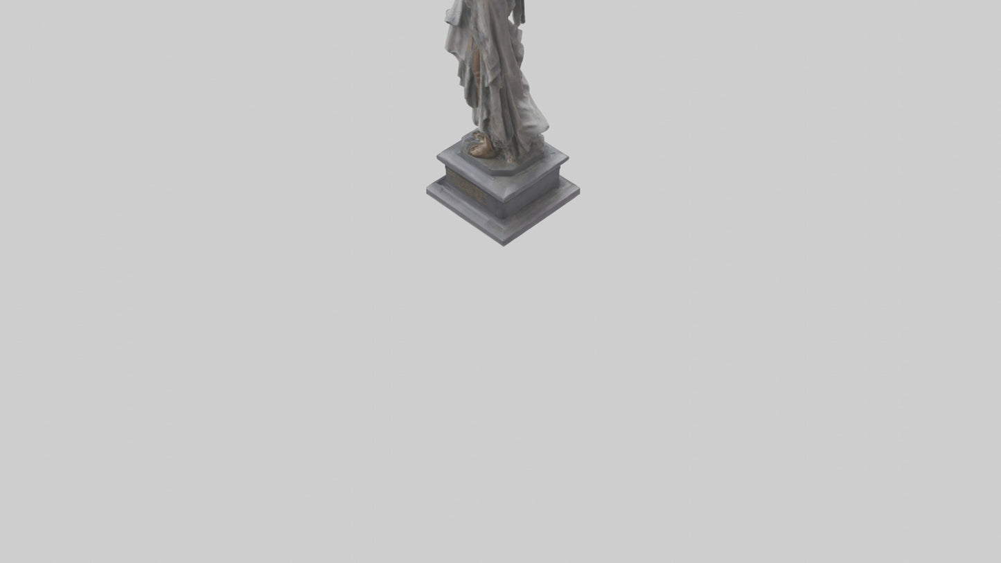 3D model Rebirth of Freedom statue model VR / AR / low-poly