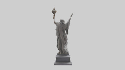 3D model Rebirth of Freedom statue model VR / AR / low-poly