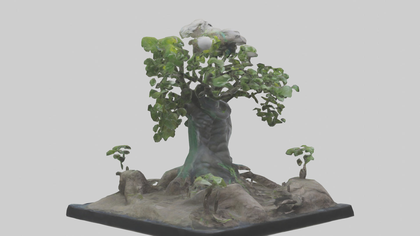 3D model Rebirth of the Earth Statue model VR / AR / low-poly
