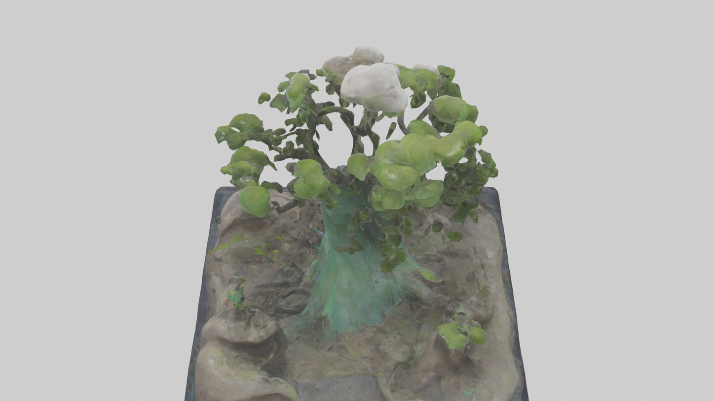 3D model Rebirth of the Earth Statue model VR / AR / low-poly
