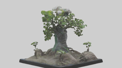 3D model Rebirth of the Earth Statue model VR / AR / low-poly