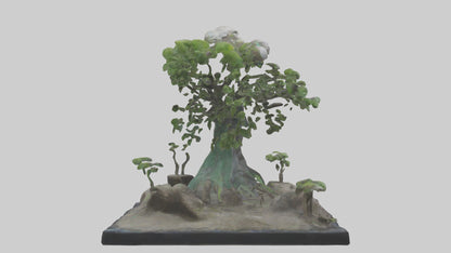 3D model Rebirth of the Earth Statue model VR / AR / low-poly