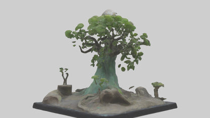 3D model Rebirth of the Earth Statue model VR / AR / low-poly