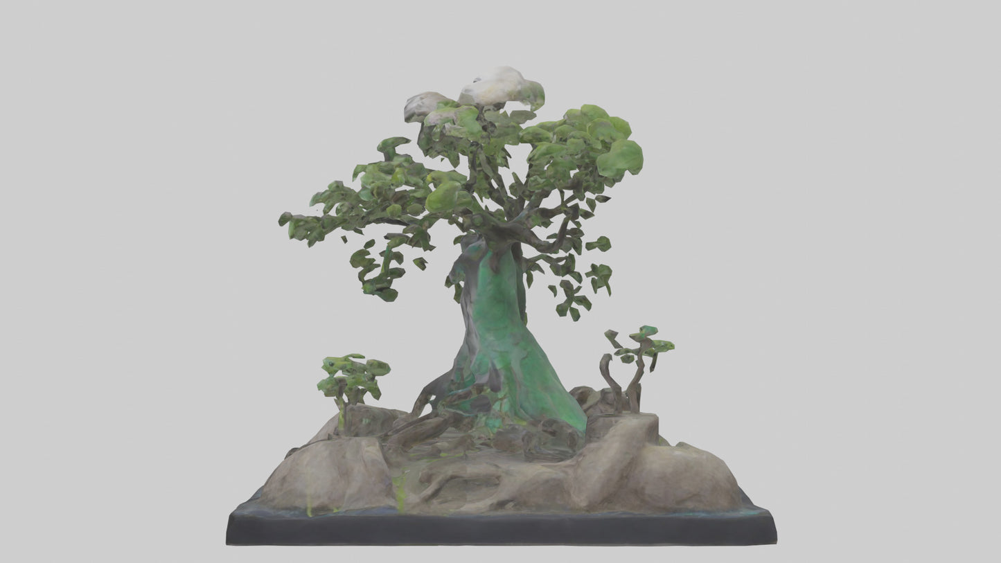3D model Rebirth of the Earth Statue model VR / AR / low-poly