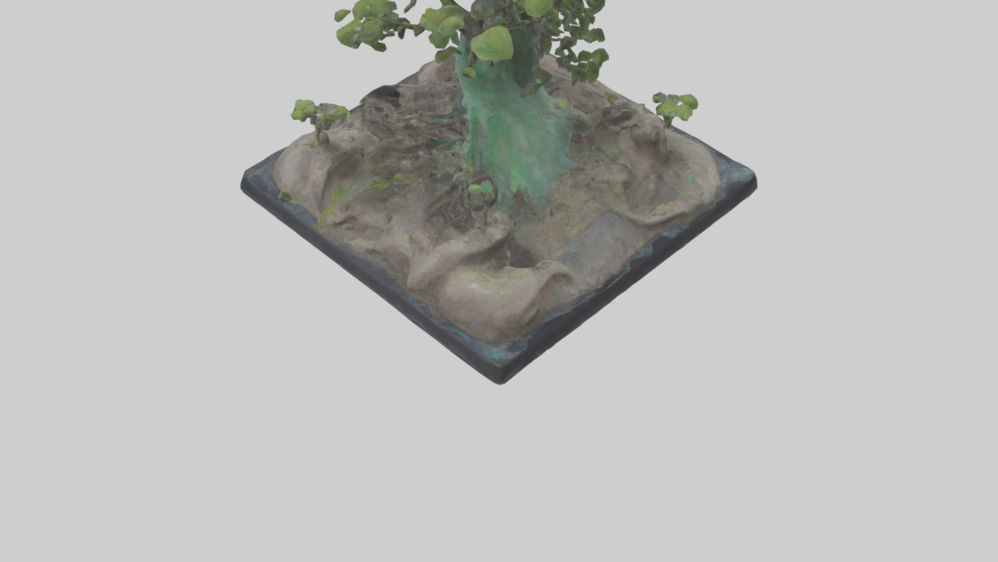 3D model Rebirth of the Earth Statue model VR / AR / low-poly