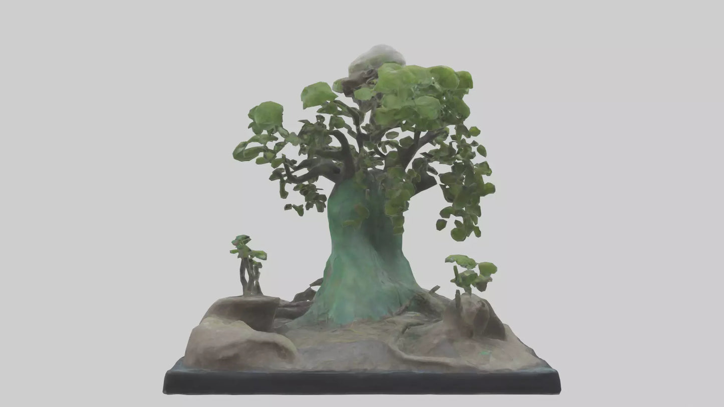 3D model Rebirth of the Earth Statue model VR / AR / low-poly