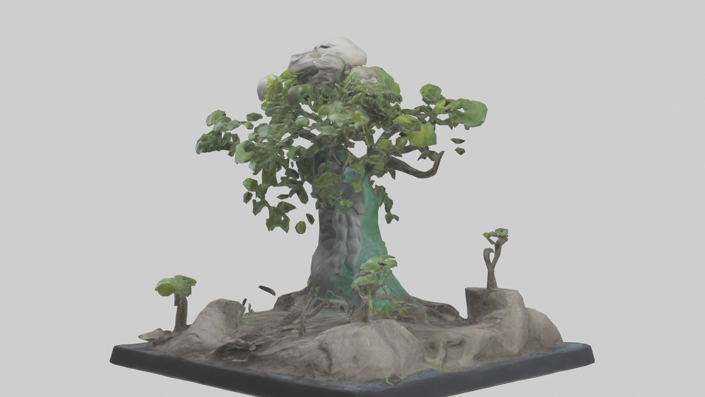 3D model Rebirth of the Earth Statue model VR / AR / low-poly