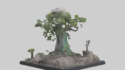 3D model Rebirth of the Earth Statue model VR / AR / low-poly