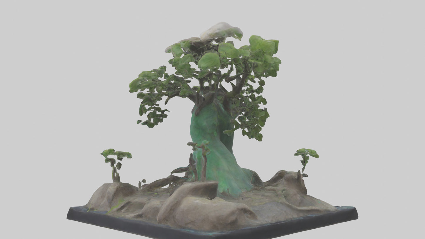 3D model Rebirth of the Earth Statue model VR / AR / low-poly