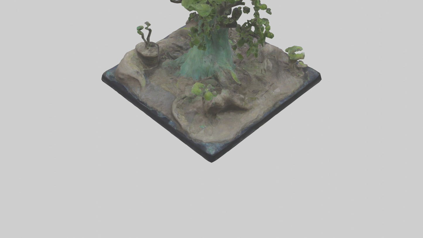 3D model Rebirth of the Earth Statue model VR / AR / low-poly