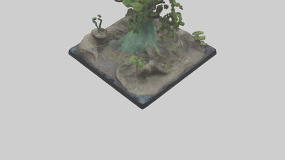 3D model Rebirth of the Earth Statue model VR / AR / low-poly