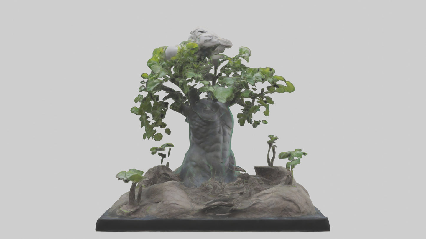 3D model Rebirth of the Earth Statue model VR / AR / low-poly