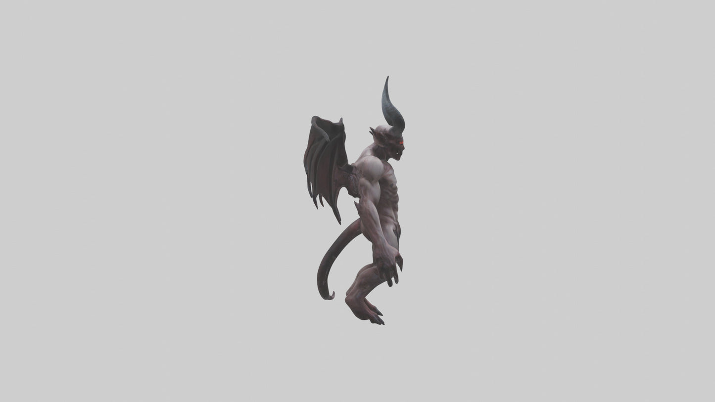 Reborn Demon model VR / AR / low-poly