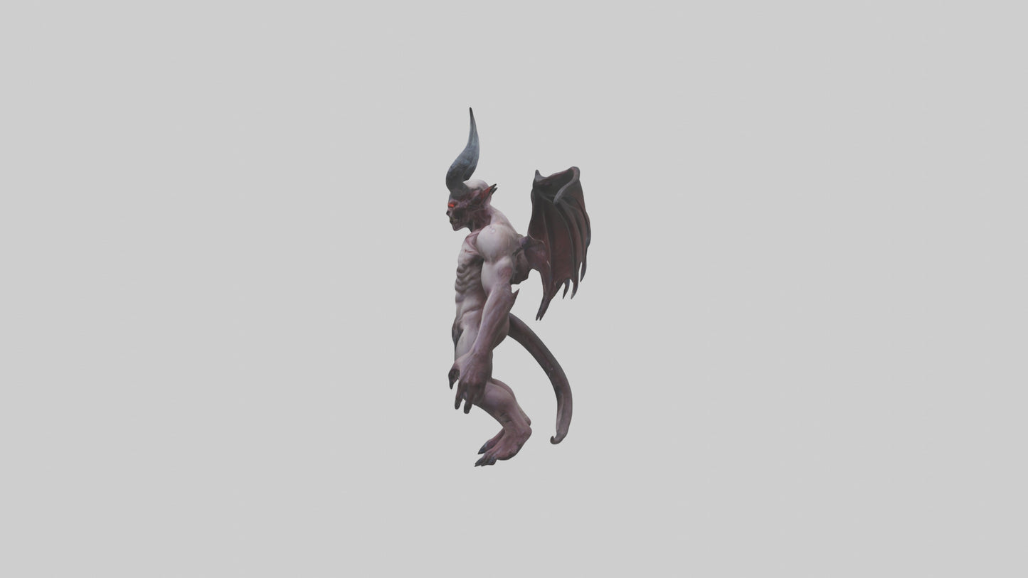 Reborn Demon model VR / AR / low-poly