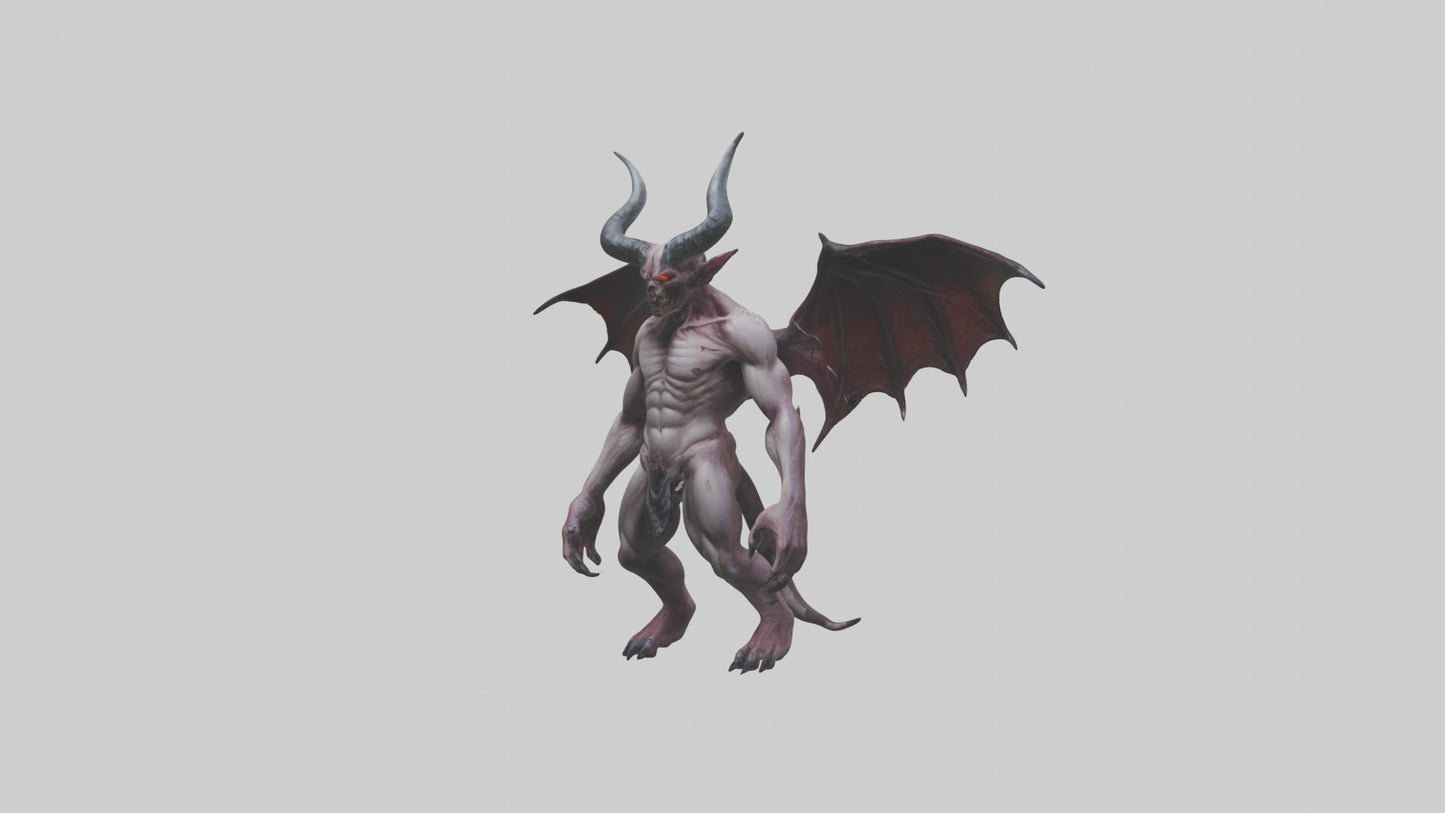 Reborn Demon model VR / AR / low-poly