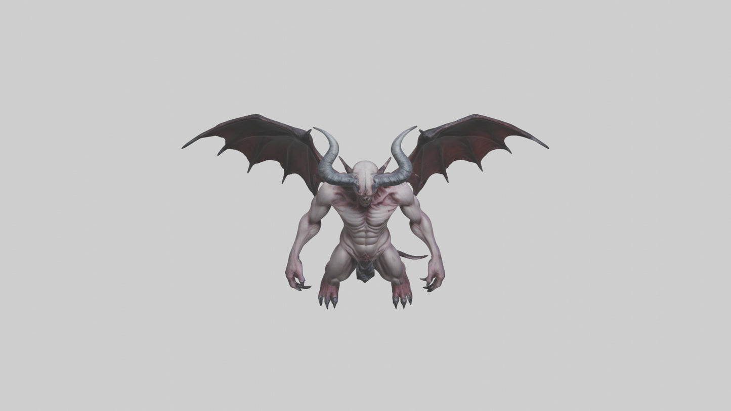 Reborn Demon model VR / AR / low-poly