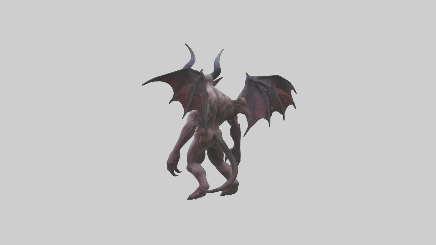 Reborn Demon model VR / AR / low-poly