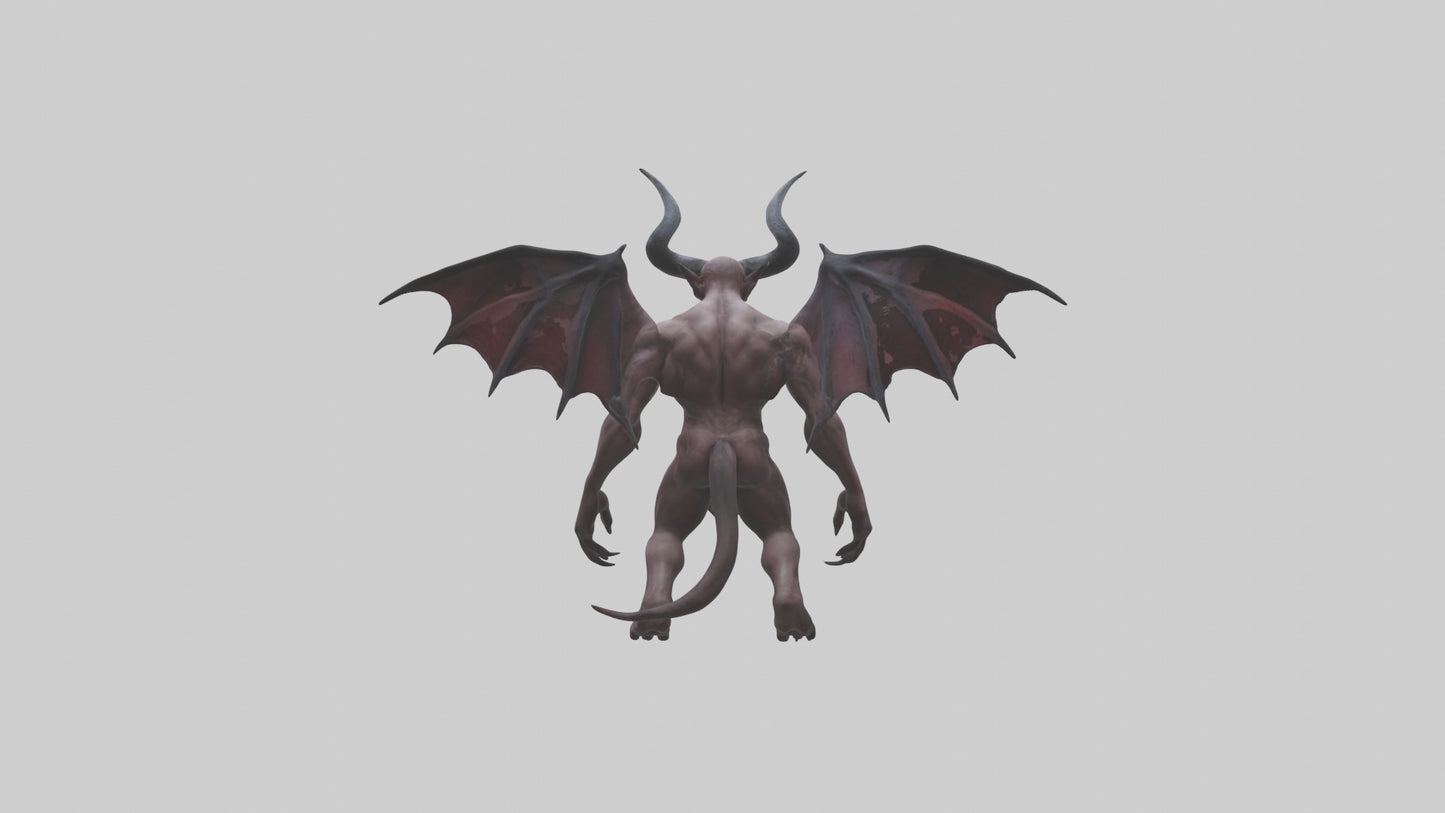 Reborn Demon model VR / AR / low-poly