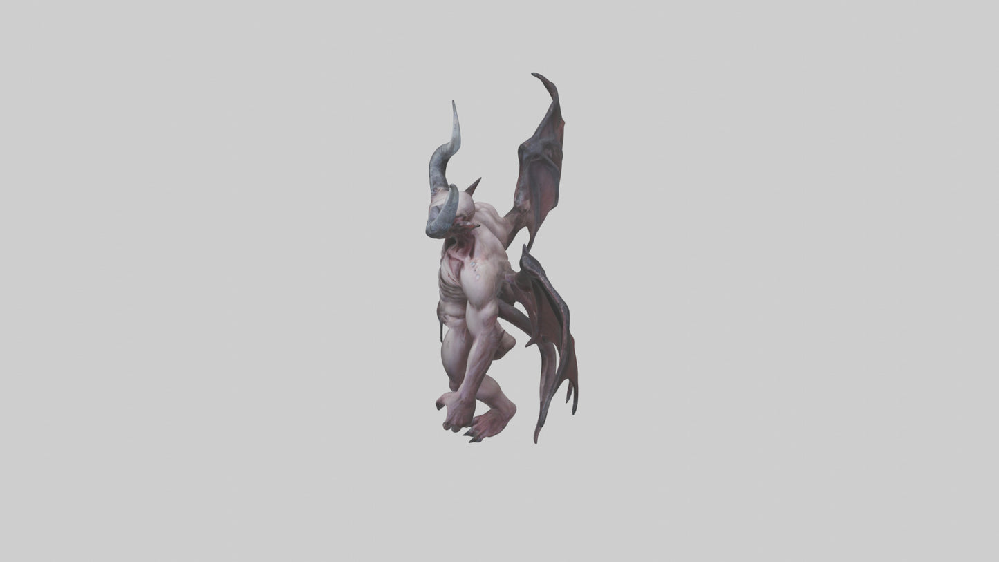 Reborn Demon model VR / AR / low-poly