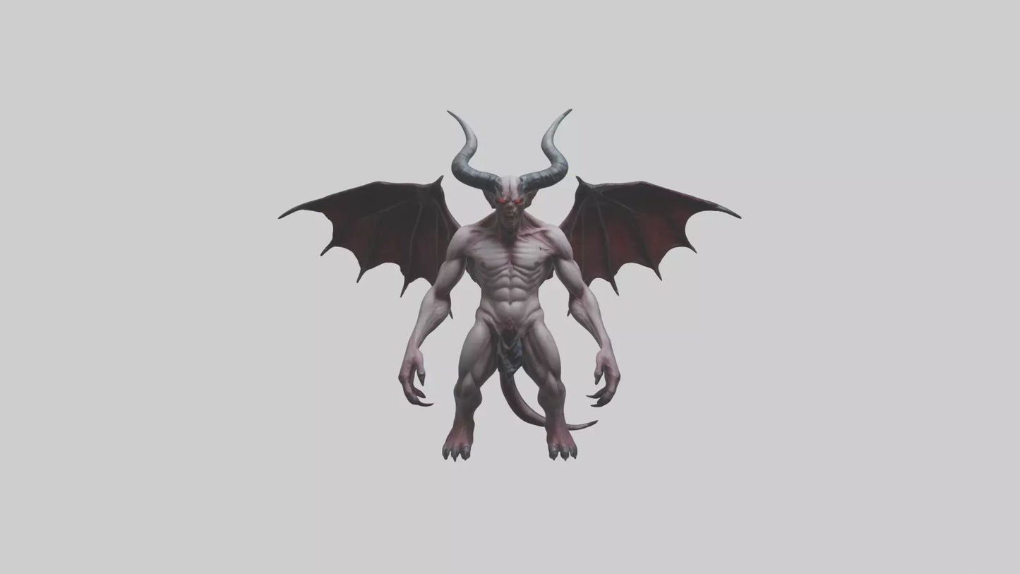 Reborn Demon model VR / AR / low-poly