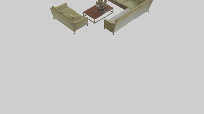 3D model Reception Room VR / AR / low-poly