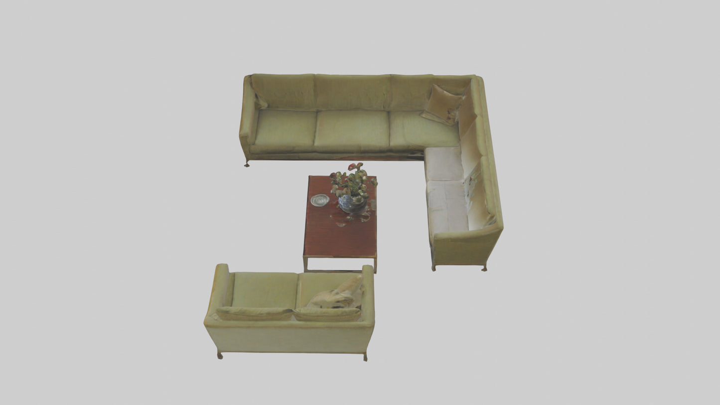 3D model Reception Room VR / AR / low-poly