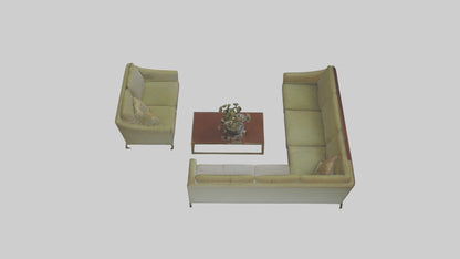 3D model Reception Room VR / AR / low-poly