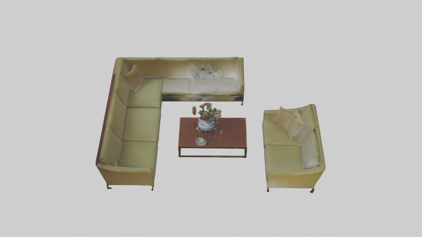 3D model Reception Room VR / AR / low-poly