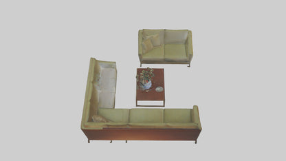 3D model Reception Room VR / AR / low-poly