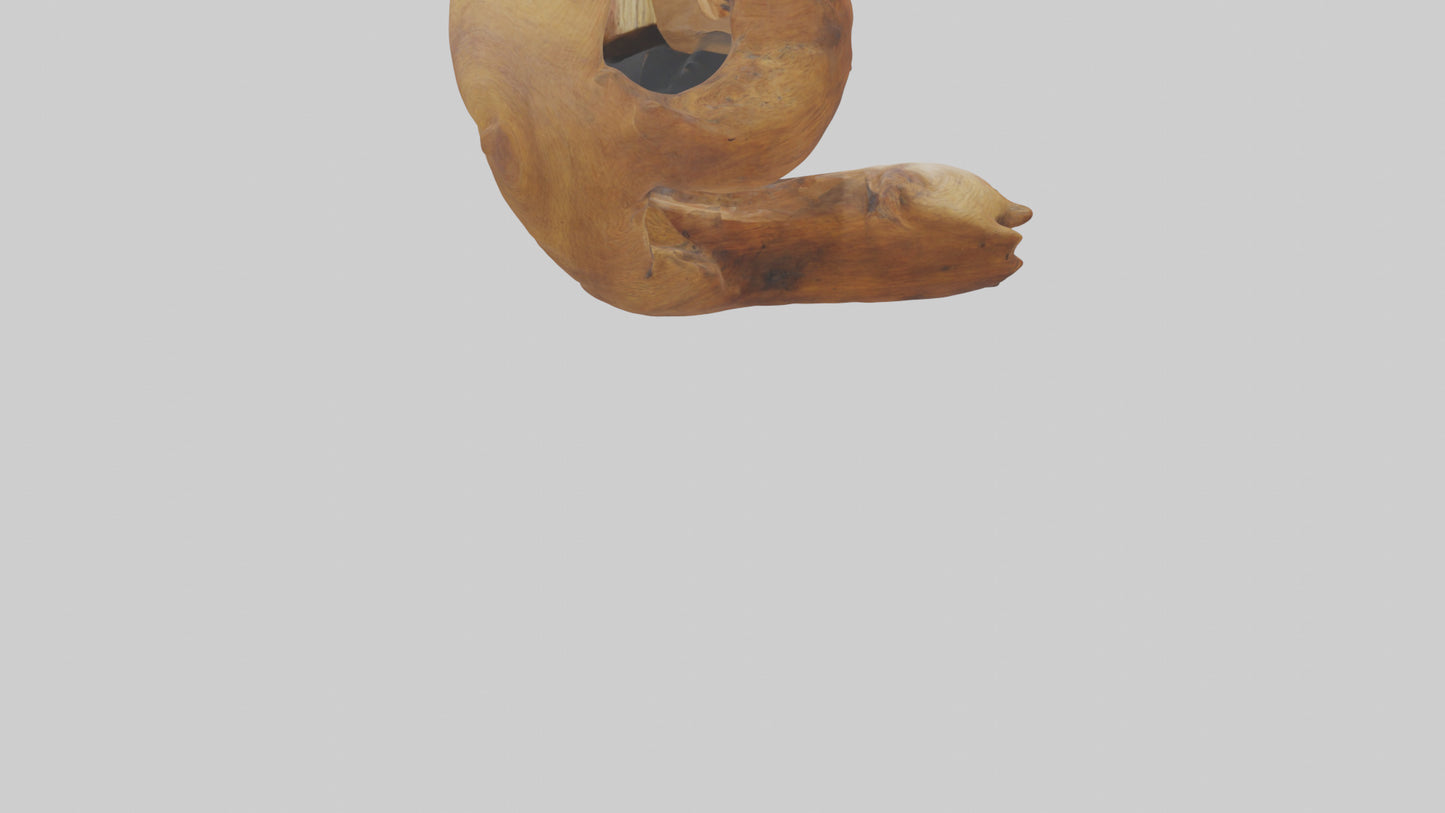 Reclaimed wood sculpture model VR / AR / low-poly