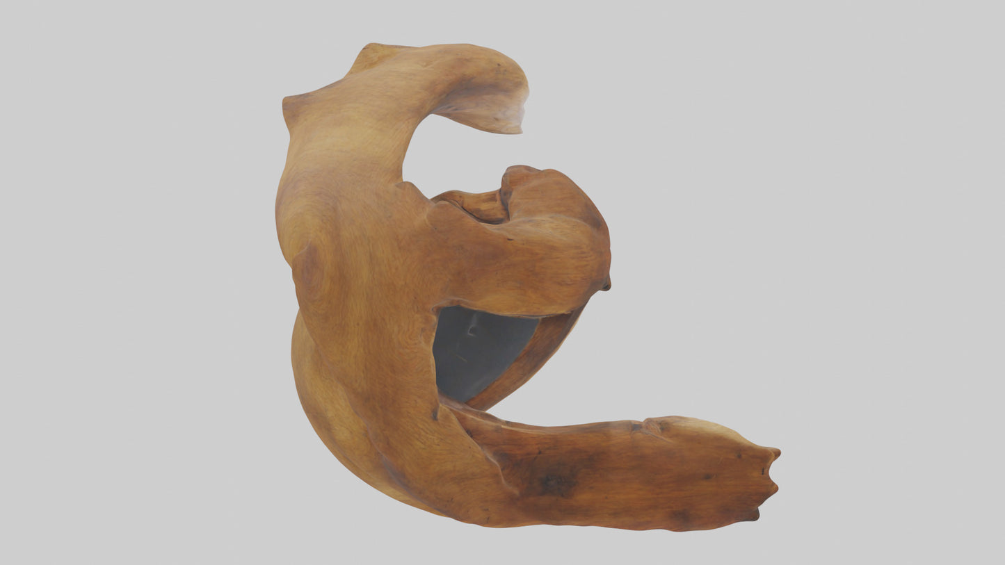Reclaimed wood sculpture model VR / AR / low-poly