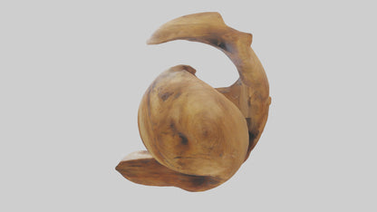 Reclaimed wood sculpture model VR / AR / low-poly