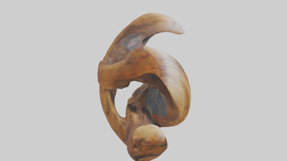 Reclaimed wood sculpture model VR / AR / low-poly